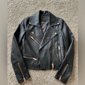 Blank NYC Black Faux Leather Moto Jacket
